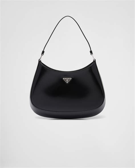 prada shoulder bag tote pleated with accessories nero|Women's Shoulder Bags .